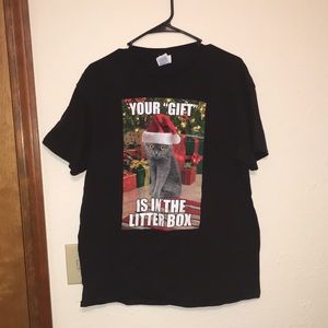 Christmas cat shirt. Good condition